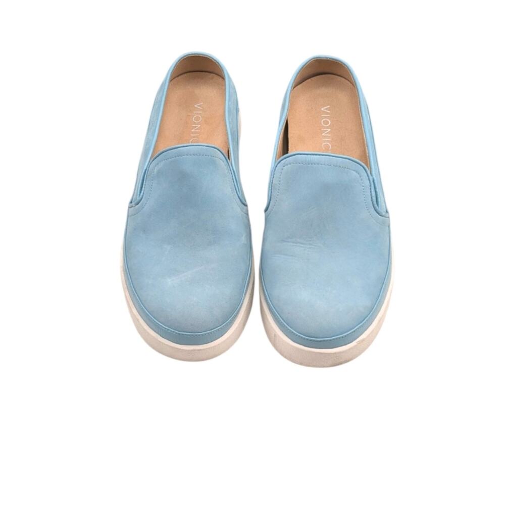 Vionic Effortless Blue Nubuck Slip On Mule Sneakers Orthotic 9.5 S4052 - Picture 7 of 13